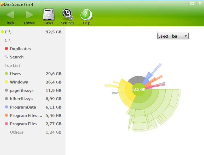 jeppview program disk usage